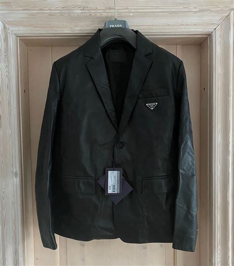 prada herren jacke|prada raf simons leather jacket.